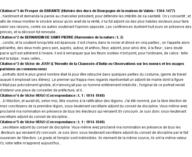 Citations adjoint Citations adjoint