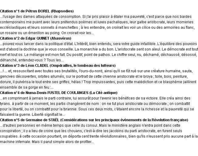 Citations aristocrate Citations aristocrate