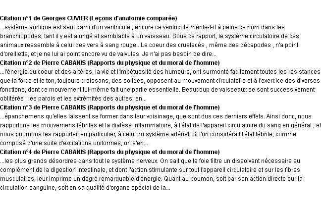 Citations circulatoire Citations circulatoire