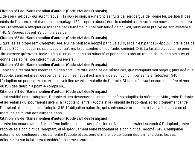 Citations conjoint Citations conjoint