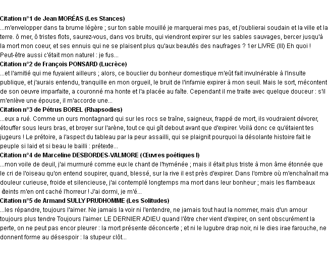 Citations expirer Citations expirer