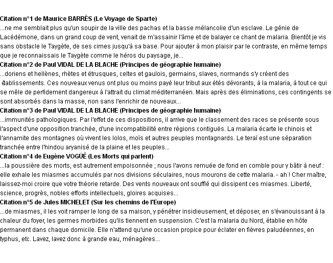 Citations malaria Citations malaria