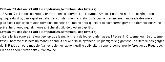 Citations plantigrade Citations plantigrade