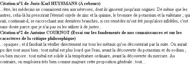 Citations potassium Citations potassium