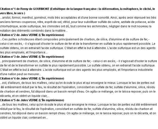 Citations sulfate Citations sulfate
