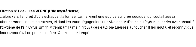 Citations sulfhydrique Citations sulfhydrique