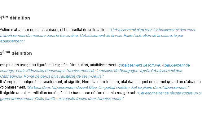 Définition abaissement ACAD 1835