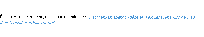 Définition abandon ACAD 1798