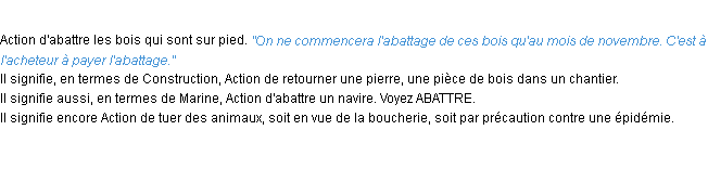Définition abattage ACAD 1932