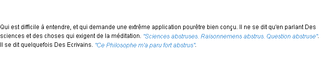 Définition abstrus ACAD 1798