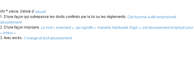 Définition abusivement ACAD 1986