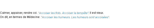 Définition accoiser ACAD 1798