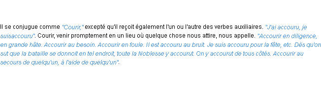 Définition accourir ACAD 1798