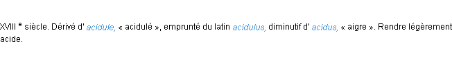 Définition aciduler ACAD 1986