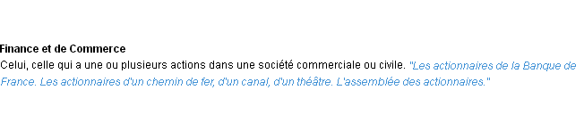 Définition actionnaire ACAD 1932