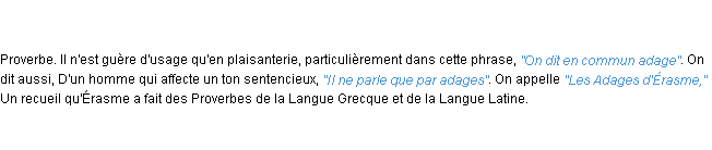 Définition adage ACAD 1798