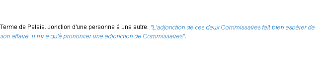 Définition adjonction ACAD 1798