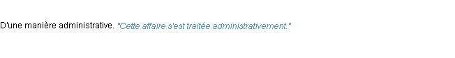 Définition administrativement ACAD 1932
