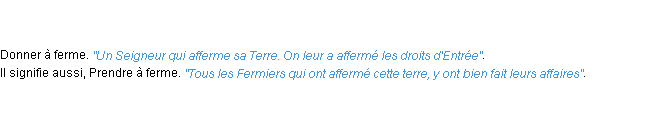 Définition affermer ACAD 1798