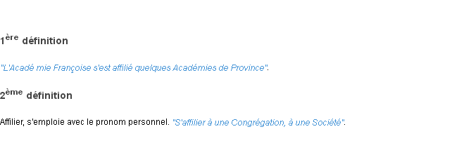 Définition affilier ACAD 1798