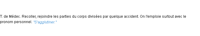 Définition agglutiner ACAD 1835