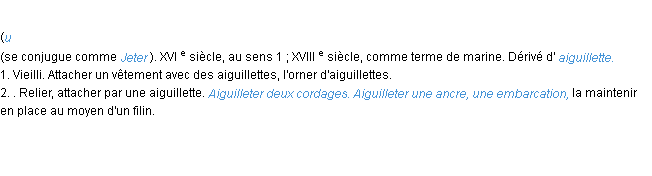 Définition aiguilleter ACAD 1986