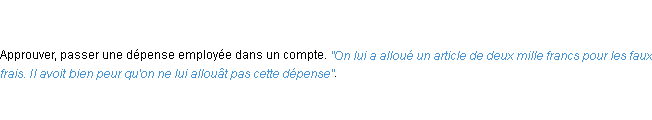 Définition allouer ACAD 1798
