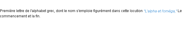 Définition alpha ACAD 1932