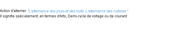 Définition alternance ACAD 1932
