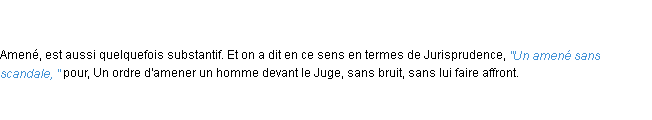 Définition amene ACAD 1798