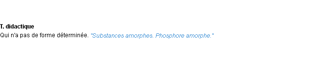 Définition amorphe ACAD 1932