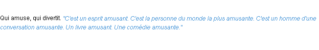 Définition amusant ACAD 1932