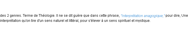 Définition anagogique ACAD 1798