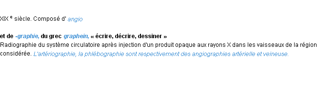 Définition angiographie ACAD 1986