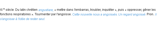Définition angoisser ACAD 1986
