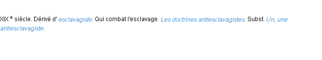 Définition antiesclavagiste ACAD 1986