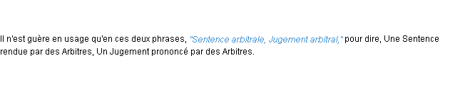Définition arbitral ACAD 1798