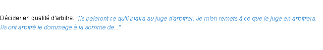 Définition arbitrer ACAD 1932