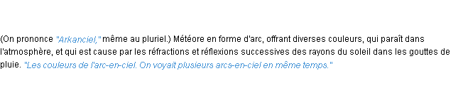 Définition arc-en-ciel ACAD 1835