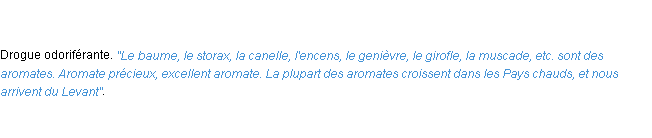 Définition aromate ACAD 1798