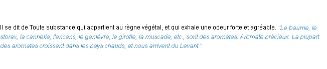 Définition aromate ACAD 1835