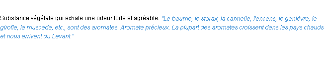 Définition aromate ACAD 1932