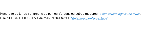 Définition arpentage ACAD 1798