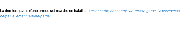 Définition arriere-garde ACAD 1694