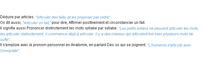 Définition articuler ACAD 1798