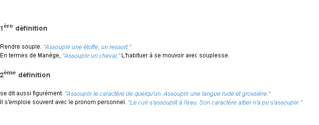 Définition assouplir ACAD 1835