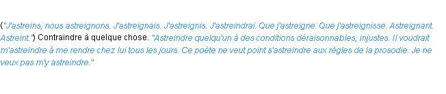 Définition astreindre ACAD 1932