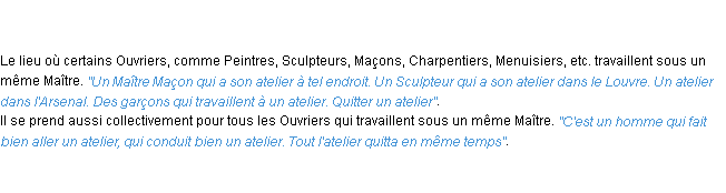 Définition atelier ACAD 1798