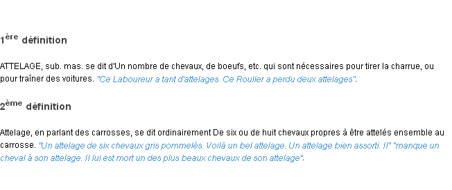 Définition attelage ACAD 1798