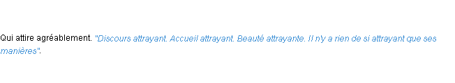 Définition attrayant ACAD 1798